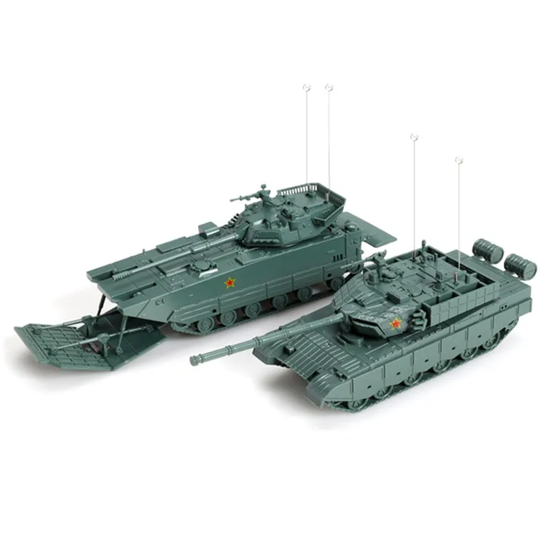 4D 1/72 China ZTD-05 Amphibious Armored Assault Vehicle ZTZ-99A Main Battle Tank Assembly Model Toy