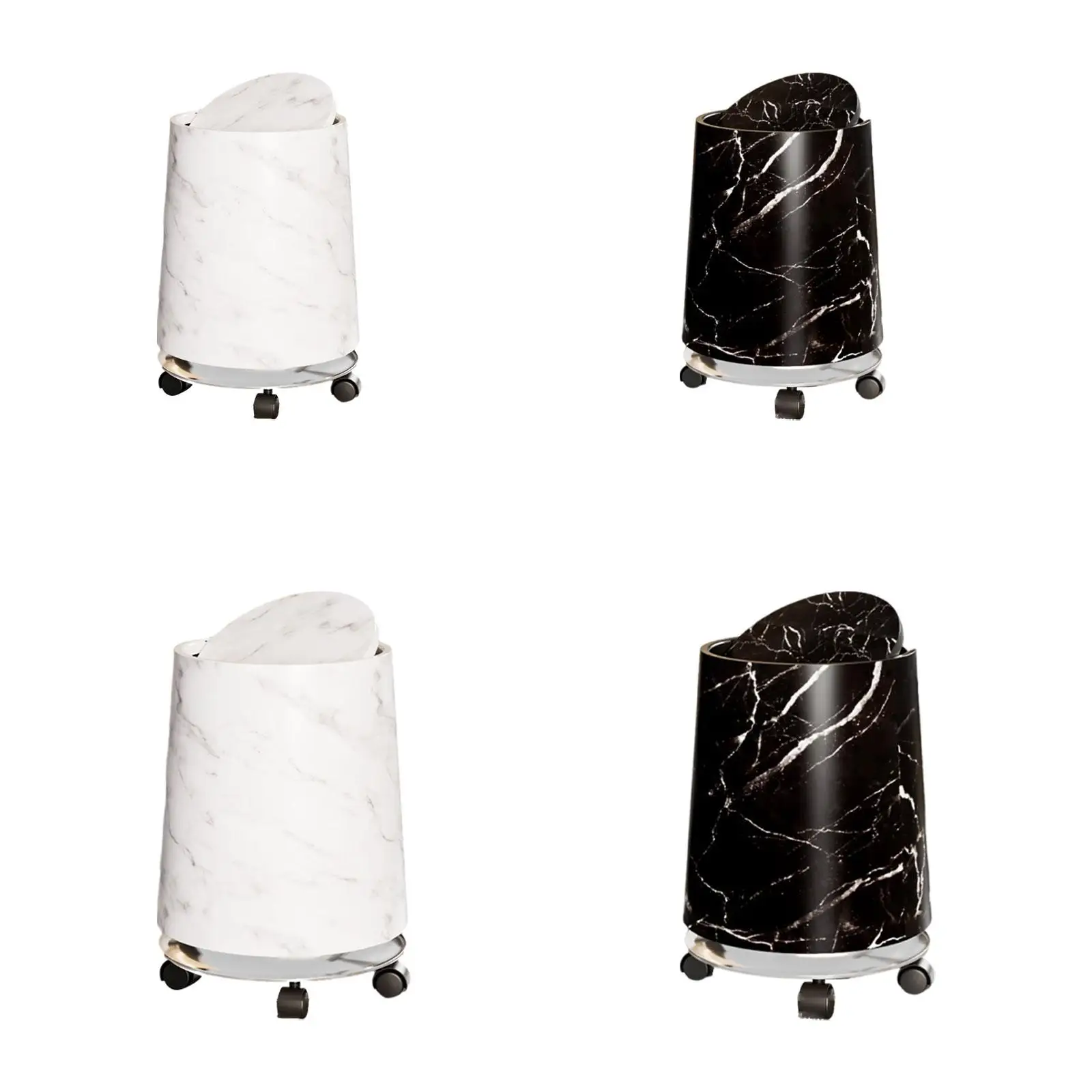 

Marble Waste Bin Household Trash Bin Rolling Garbage Bin Trash Can Reusable