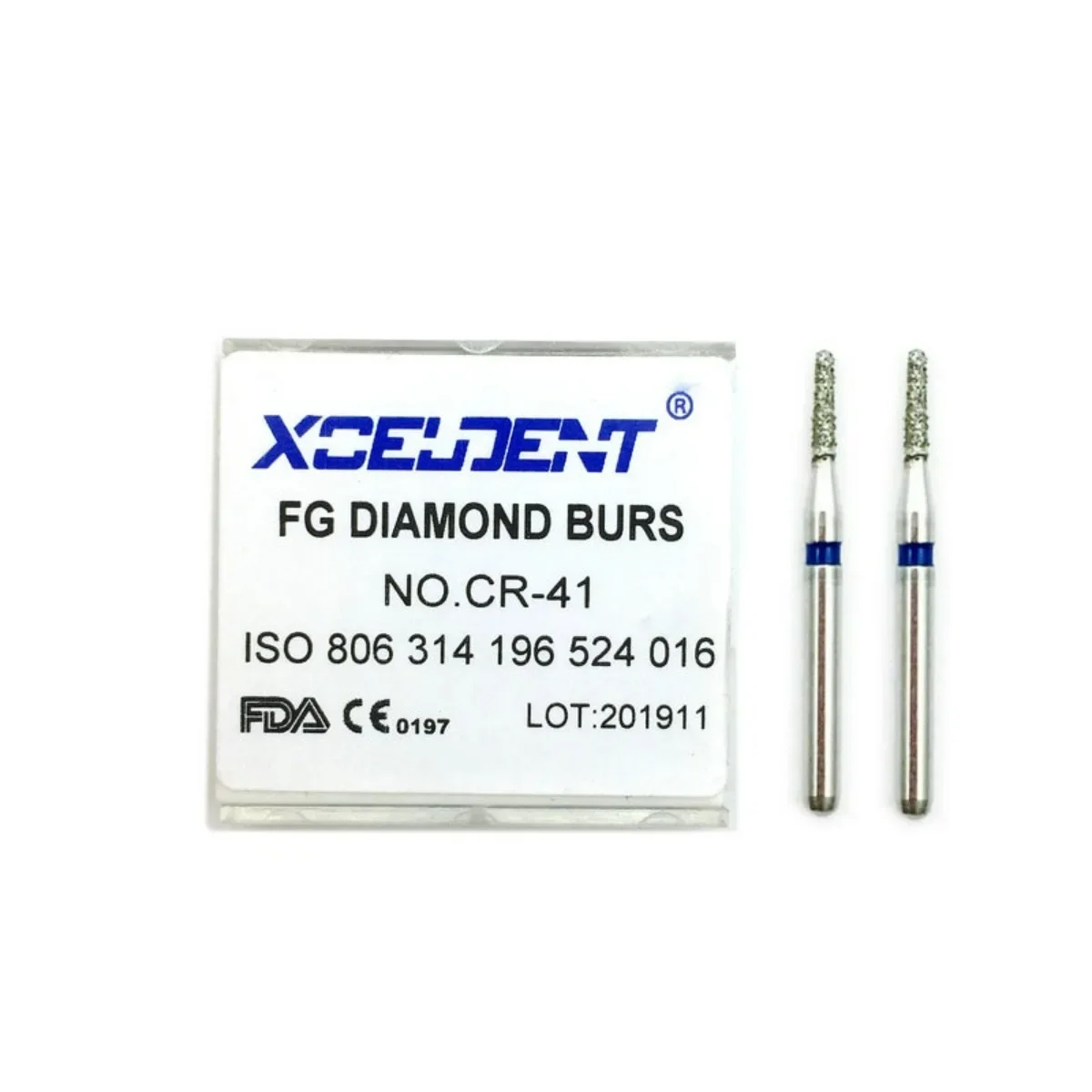 10pcs/box Dental Material Diamond FG High Speed Burs for Inlay Preparation Teeth Polishing Tools CR-41