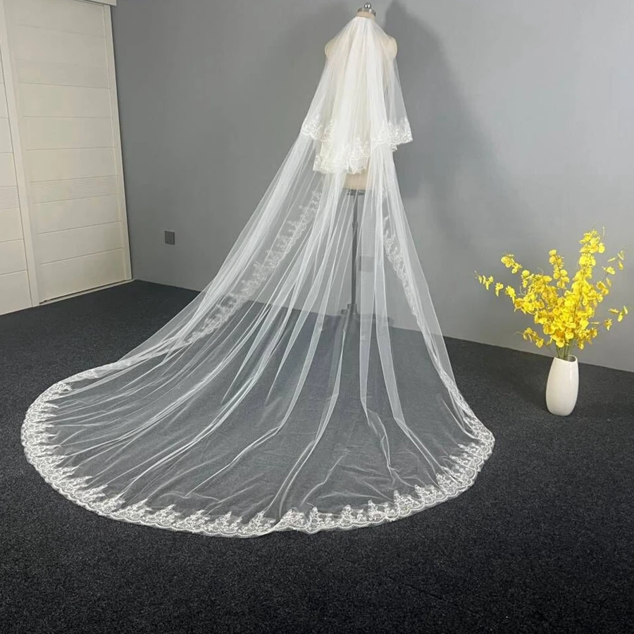 Marfim Duas Camadas Véus De Casamento, Bridal Veil Acessórios, Casamento Da Noiva, Branco, Nova Chegada