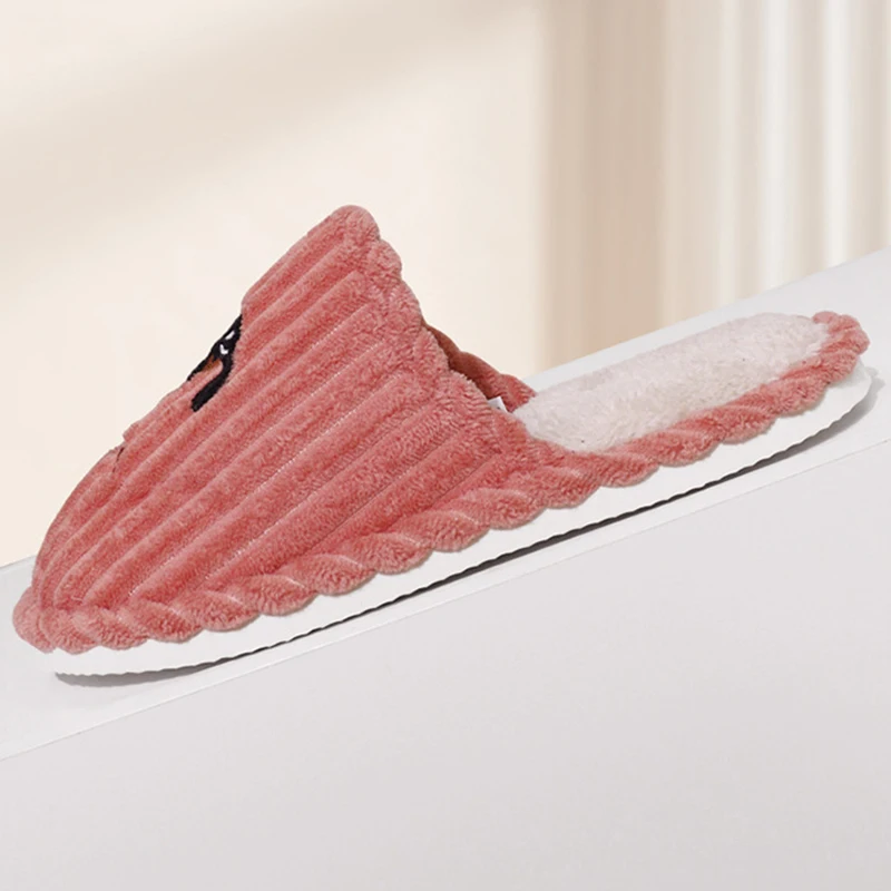 الكرتون الكلب نمط المرأة شبشب منزل الخريف الشتاء الدافئة الراحة نوم النعال امرأة لينة خفيفة الوزن المنزل أحذية قطنية #4