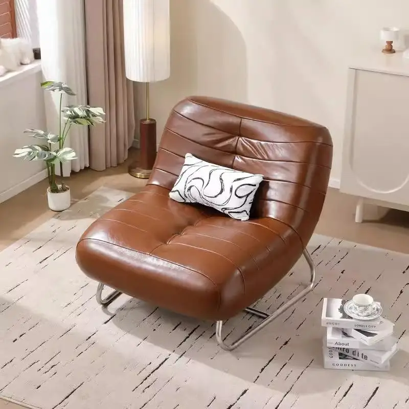 

Luxury Modern Leather Eco-Friendly Accent Living Room Chair-Small Size for Bedroom Apartment Dining & Hotel Use