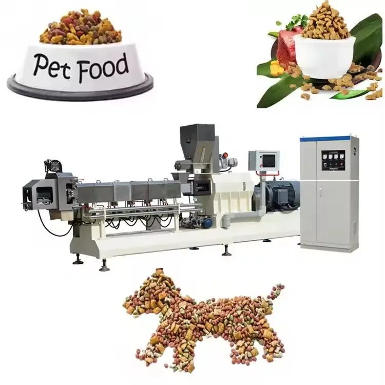 Twin-Screw Extrusion Technology Modular Design CE Certified 300KG/H Pet Dog Food Machine for Large-Scale Pet Treat Manufacturing