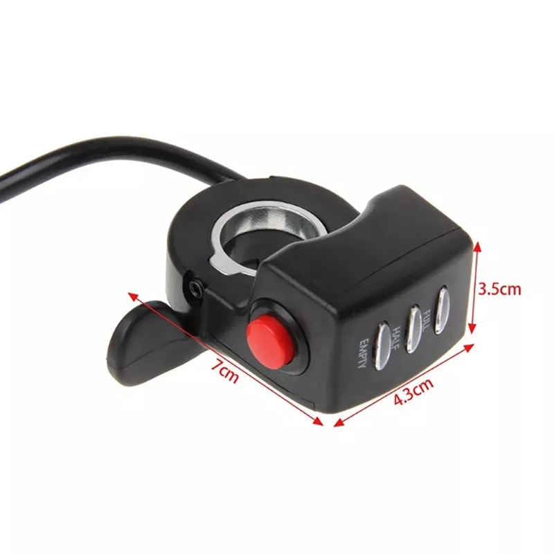 Thumb Throttle Twist Stuur Accessoires Elektrische Fiets Gaspedaal Accu Level Display Koplamp Schakelaar