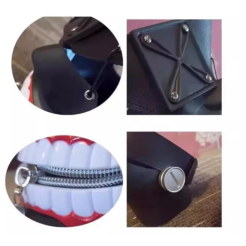 qa156Tokyo Anime Kaneki Ken Halloween Party Masks Cosplay Ghoul Kinkiken Zipper Mouth Mask Scary Masque