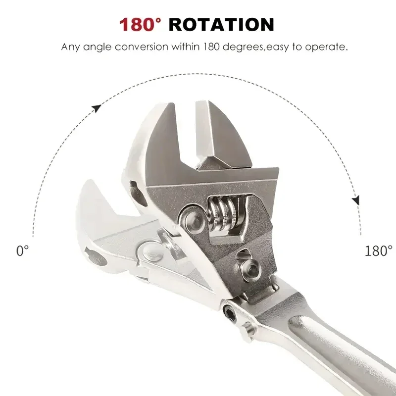 Locking Adjustable Torque Wrench Plumbing Key Great Opening Spanner Universal Tap Pipe Multifunctional Manual Tools