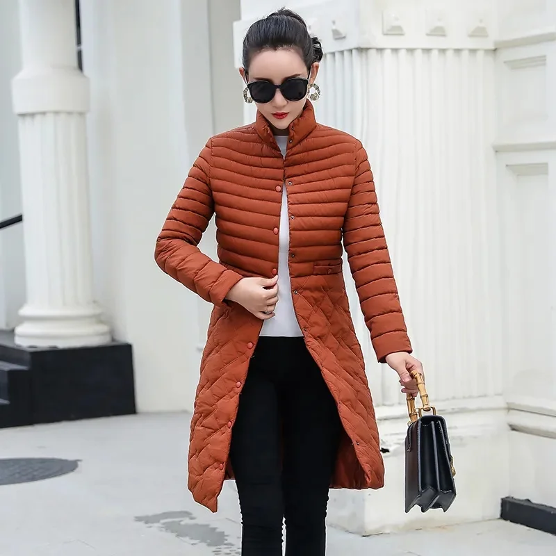 2024 New Winter Jacket Women Parka Coat Casual Slim Long Jacket Fashion Female Jacket Cotton Padded Warm Thick Outwear