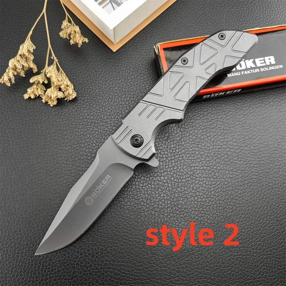 Boker 440A Blade Pocket Folding Knife Sharp Utility Knife G10 Handles Outdoor Camping Tactical Knife Safety EDC Tool for Gifts