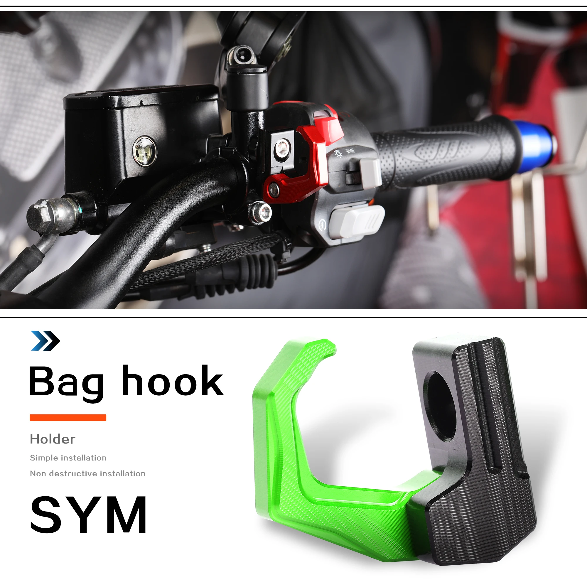 Motorcycle SYM Luggage Bag Bottle Storage Hook Helmet Holder For SYM ADX125 ADX 125 JP150 GR125 fiddle 3 FNX150 maxsym 400i 600i