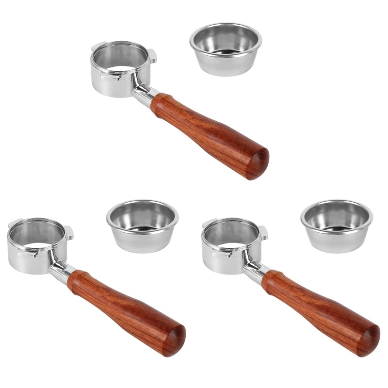 

3X Bottomless Portafilter 54Mm For Breville Barista Series And Espresso Machines, Portafilter With Filter Basket
