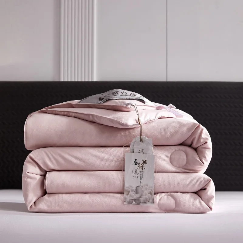 2025 new spring and summer waffle silk unilateral quilt mulberry silk spring quilt summer cool quilt four seasons household