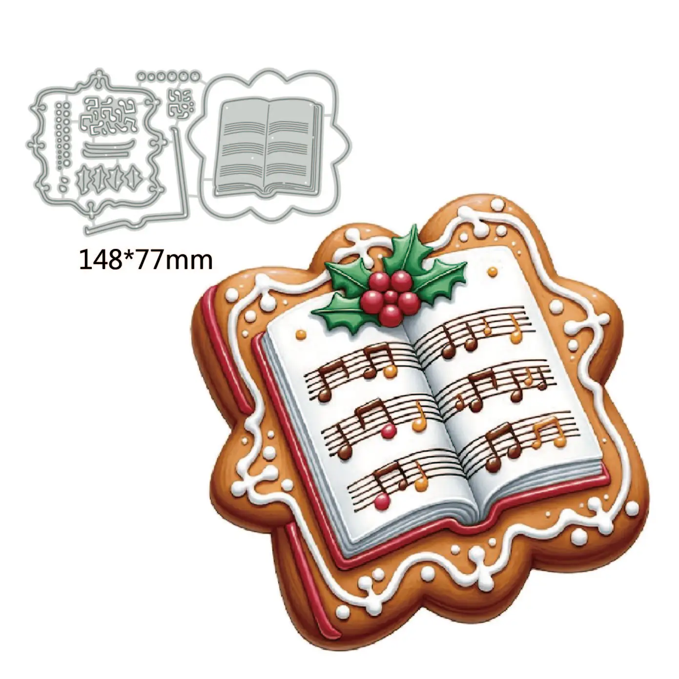 2024 Nowe metalowe matryce do wycinania Świąteczna dekoracja reniferów Scrapbooking Emboss Clipbook Template Greeting Card handmad Die