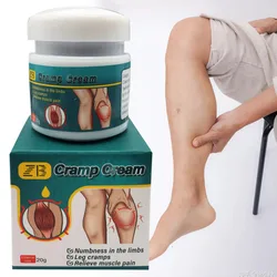 1Pc ZB Leg Cramp Cream Muscle Spasms Pain Medical Ointment for Knee Joint Heel Tendon Chinese Herbal Medicines Health Care