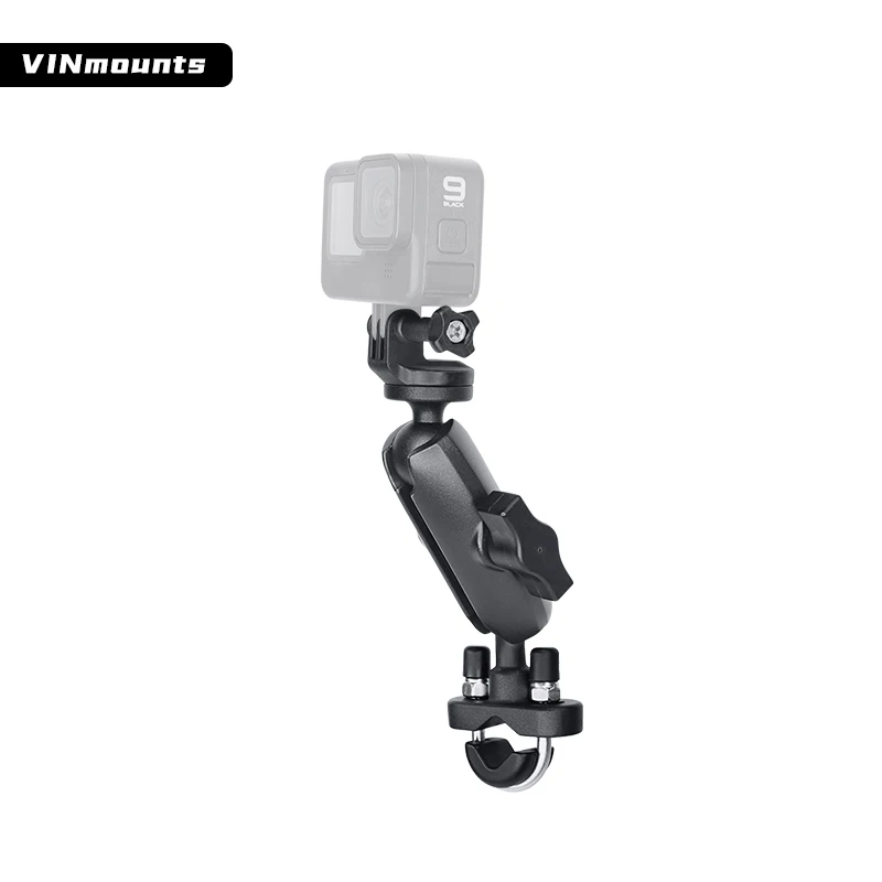 

VINmounts 1inch series Gopro Action camera mount with 9cm Double socket Arm and U-Bolt Ball mount for Bike Motorcycle，etc