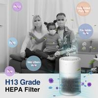 Air Purifier Smoke Odor Negative Ion Generator Air Cleaner for Household HEPA Filter Efficient Purifying Air Smart Formaldehyde