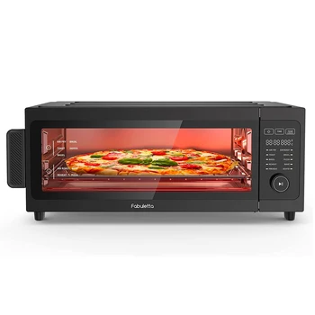 Image 1800W Air Fryer Toaster Oven, Fabuletta 10-in-1 Countertop Convection Air Fryer Oven,Flip Up & Away Capability for Storage Space