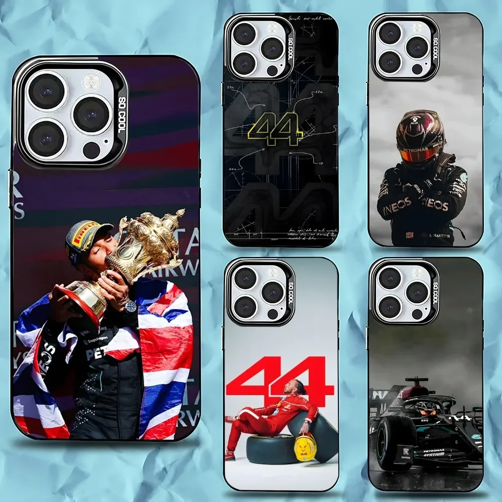 

Racing 44 L-Lewis H-Hamilton Phone Case For iPhone 16,15,14,13,12,11,Pro,Max,Plus,Mini,XS,SE Anti Fall Black Matte Hard Bumper