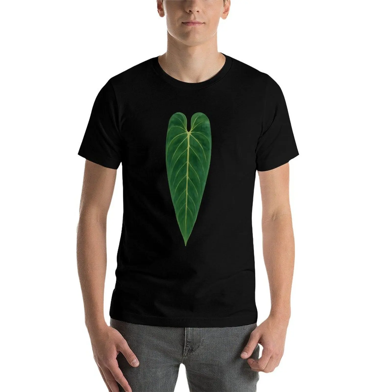 Watercolor Queen Anthurium Leaf T-Shirt hippie clothes affliction shirts man t shirt plain black t shirts men