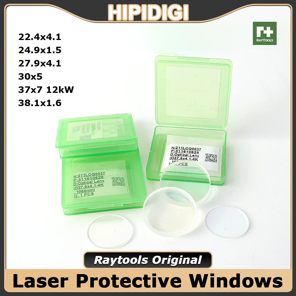 

Original Raytools Laser Protective Windows Lens 27.9x4.1 24.9x1.5 Fiber Laser Lenses for BM110 BM111 BT210 Laser Cutting Head