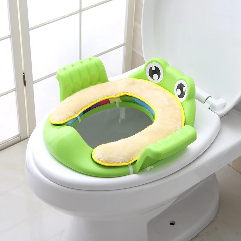 Children's Toilet Seat, Toddler Auxiliary Toilet Training, Cushioned Toilet, Hand-held Thickened And Comfortable Baby Toilet Sea