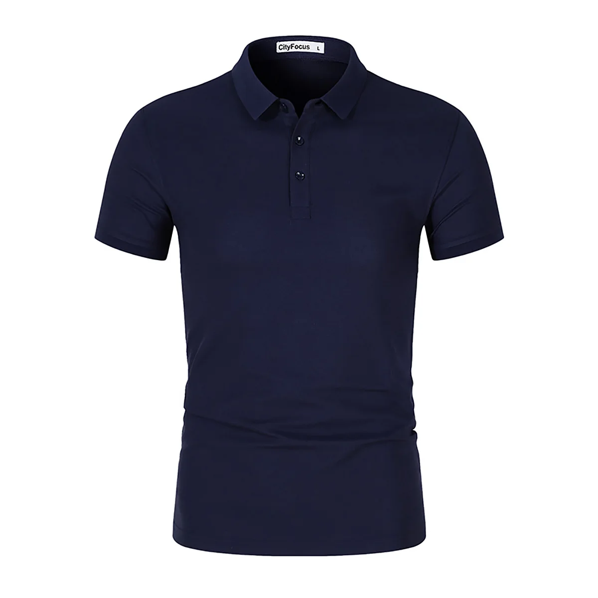 Men's Solid Color Polo Shirt Spring Summer Collar Short Sleeved Team Suit Purple Red Other Colors to Choose From