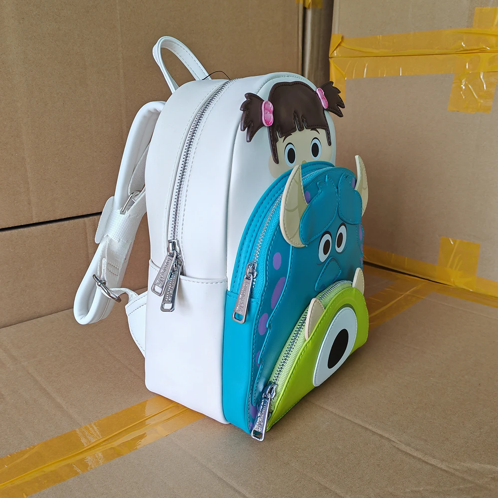 Genuine Disney Loungefly Toy Story Alien Sullivan Cartoon Summer Travel Backpack Double Shoulder Backpack Girlfriend Kids Gift