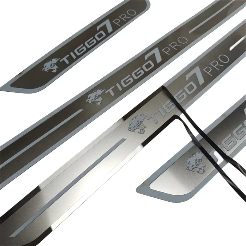 For CHERY TIGGO7 PRO 2023 Car Styling  Stainless Steel Door Sill Car Door Cover Outside door sill protector Plate