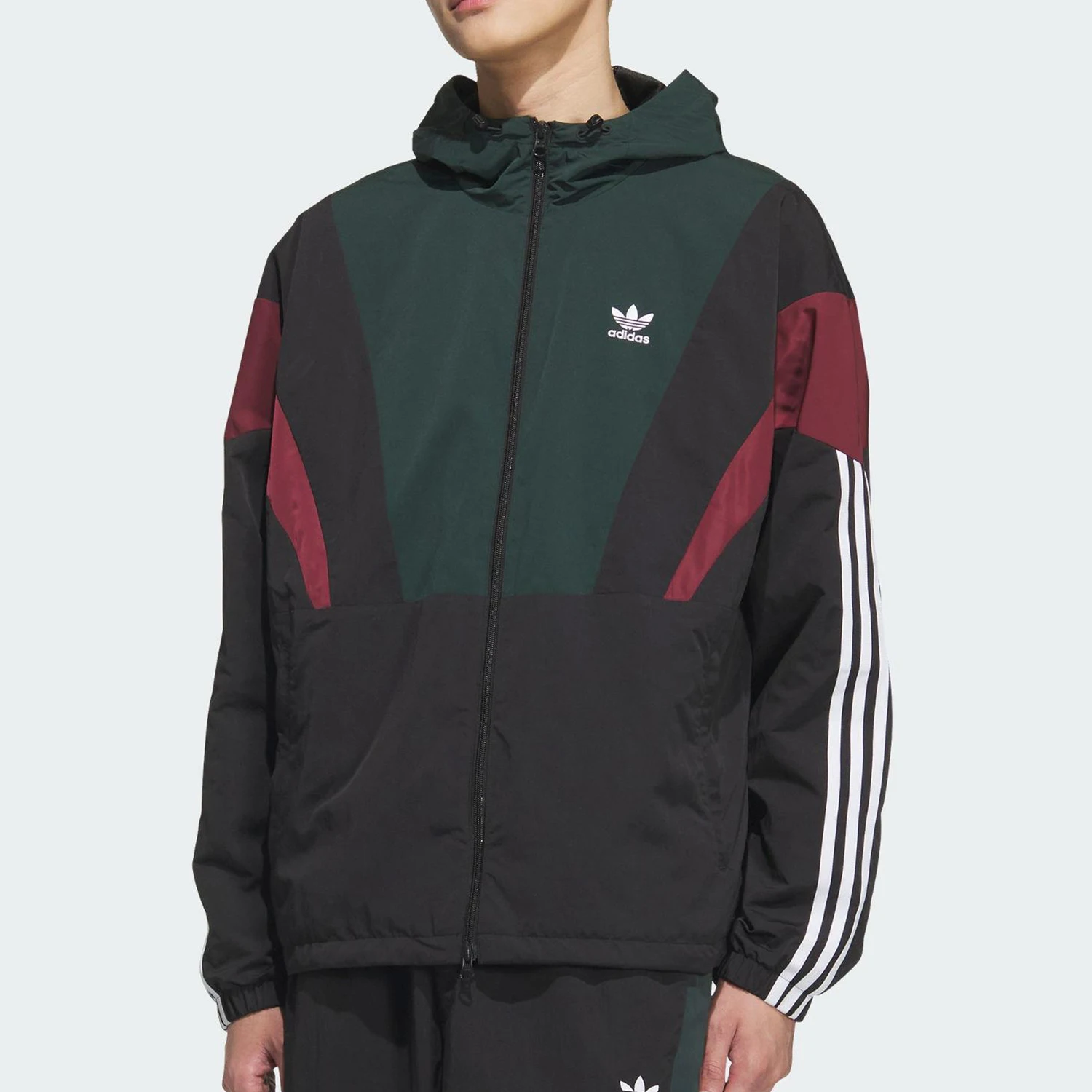 

Adidas Originals Men's Fashion Patchwork Hooded Jacket KC3125