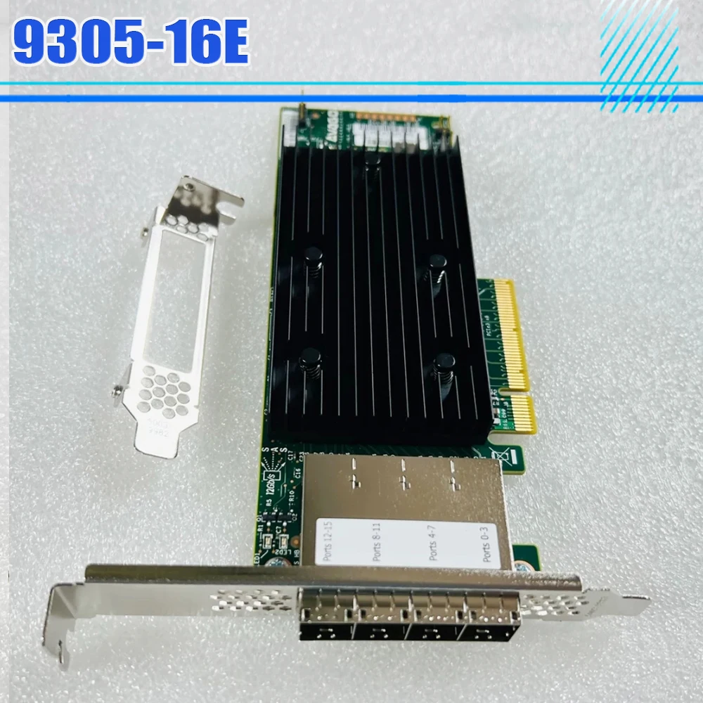 

For LSI 9305-16E SFF8644 16 Port 12Gb/s HBA Direct Card IT SAS3224 Chip