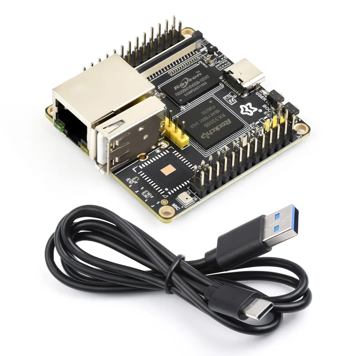 

Waveshare Luckfox Nova Micro Deve Board, 8GB eMMC, Based On Rockchip RK3308B Codec, Optional for Wireless / PoE Module