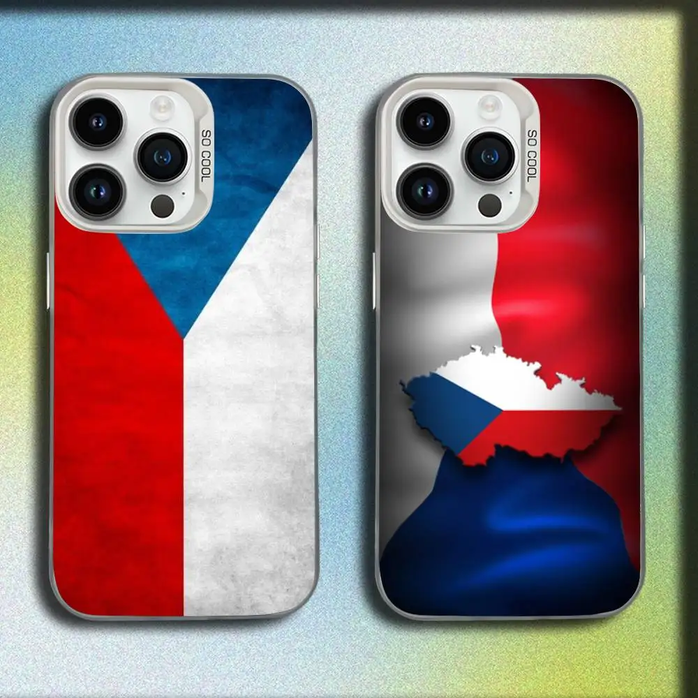 

Czech Republic Flag Phone Case For iPhone 17,16,15,14,13,12,11,Pro,Max,Plus,E,SE4,Air,Mini White IMD Box
