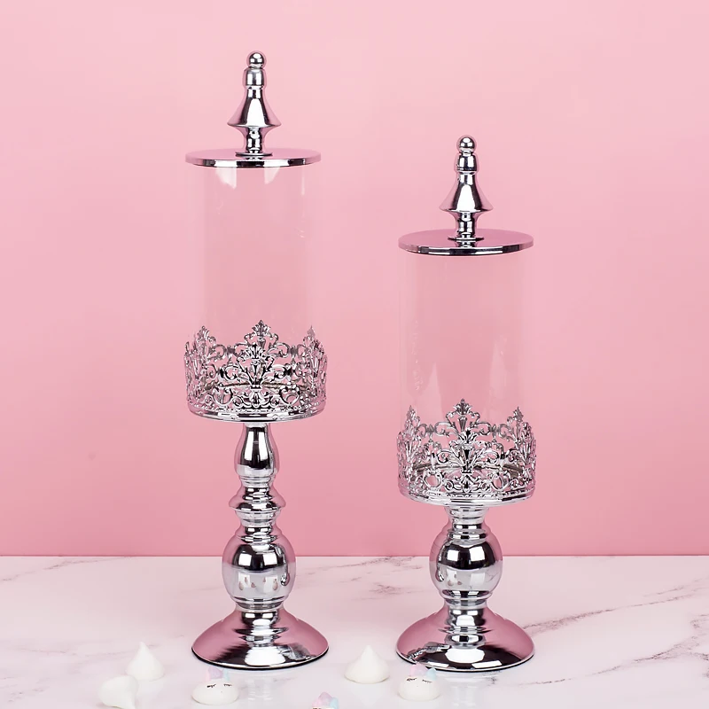 โถใส่ขนมหวานสไตล์ยุโรปสำหรับตกแต่งโต๊ะของหวานงานแต่งงาน  ขวดแก้วใส่ขนม  ใส่ขนมขบเคี้ยว  ใส่บิสกิต  สำหรับใช้ในบ้าน