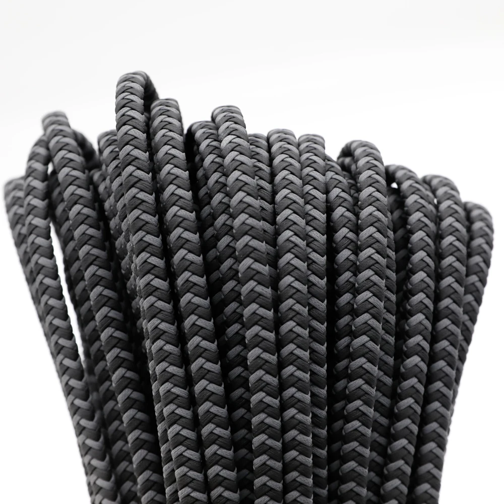 2 Meter geflochtenes Kunstlederseil 8x4mm flache PU-Lederschnur zweifarbig gewebt DIY Zubehör für die Herstellung von Halsketten und Armbändern – Detail 10