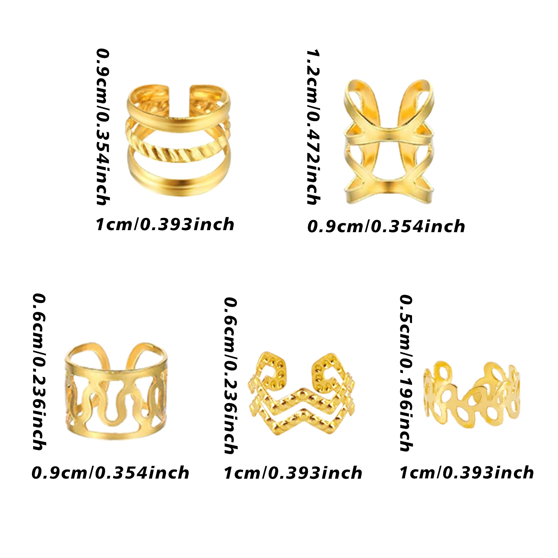 50pcs Multi-Design Adjustable Hair Rings Collection for Braids