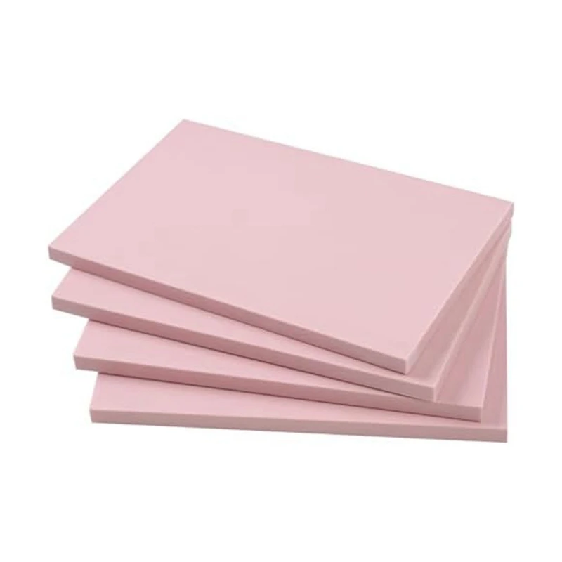 4-Piece 15 X 10Cm Pink Rubber Engraved Linoleum Block Stamp Making Kit For Print Production