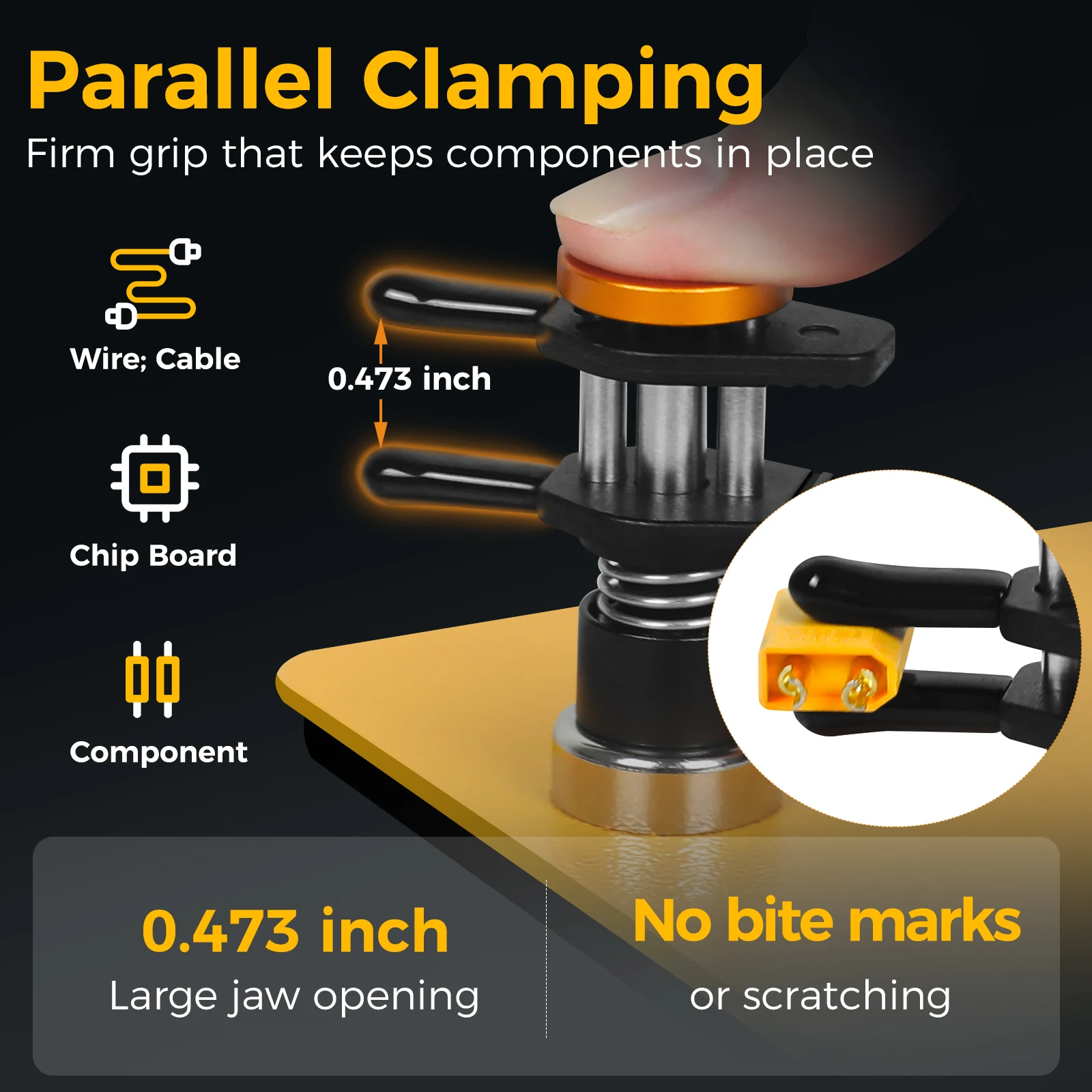 NEWACALOX  Magnetic Helping Hands Soldering Tool Press Adjust Distance PCB Clip Solder Wire Holder for Soldering/Electronics
