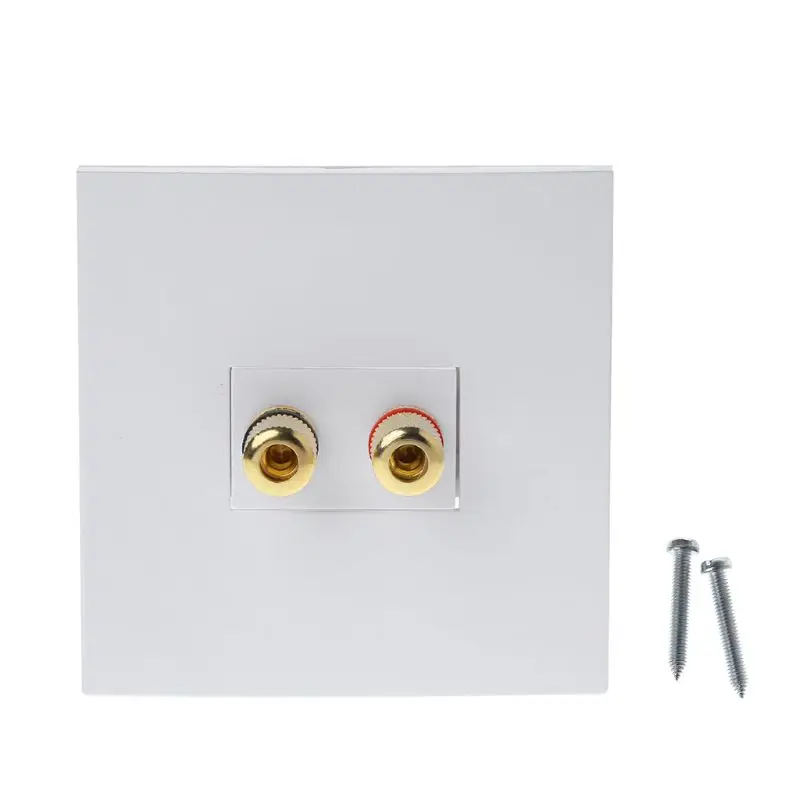 M2EC Panel Terminals 2 Binding Post Left Right Channels Speaker Connector Wall Socket Banana Easy Installation