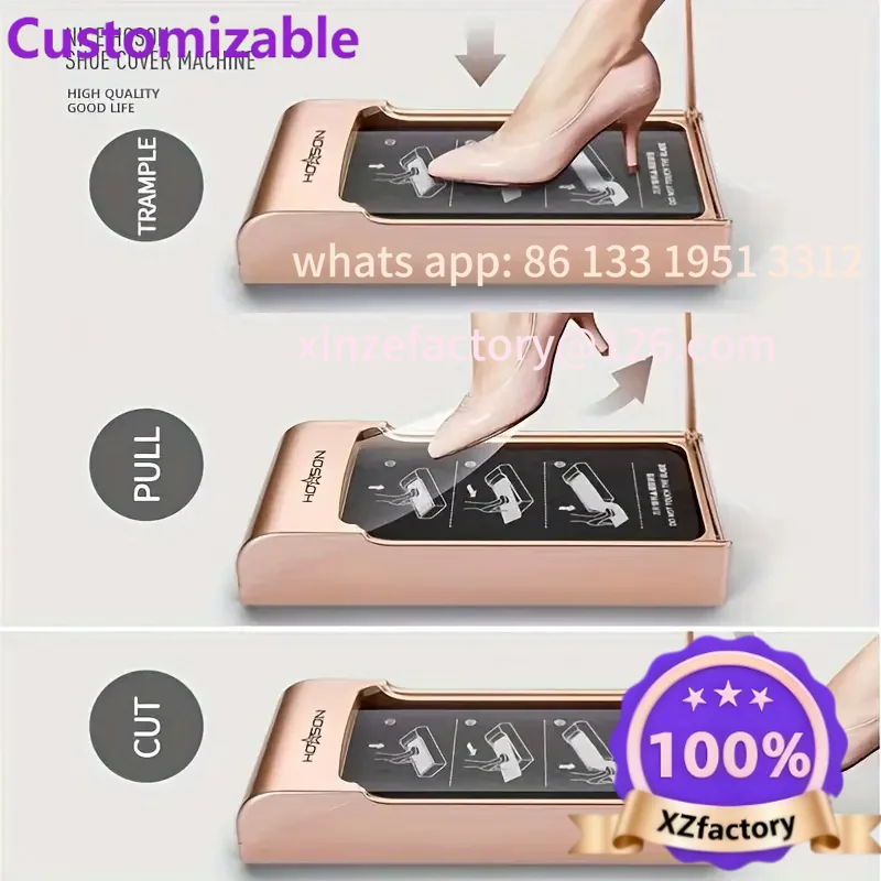Customizable Automatic Household Foot Stepping Disposable Shoe Film Machine Office Automatic Foot