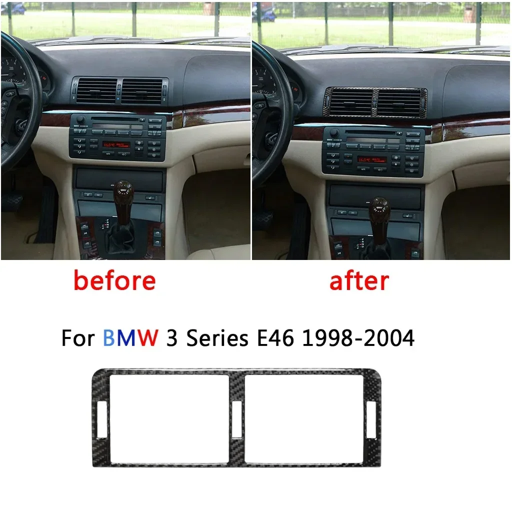 

Carbon Fiber Interior Air Vent Trim For BMW 3 Series E46 1998-2004 Cover Sticker Car Styling Accessories