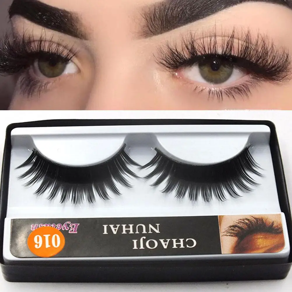 1pair 3d False Eyelashes Natural Long 3d Mink Lashes Makeup Eyelash Short Handmade Girls Lashes Fake Soft Tool Extension Fa G9h3