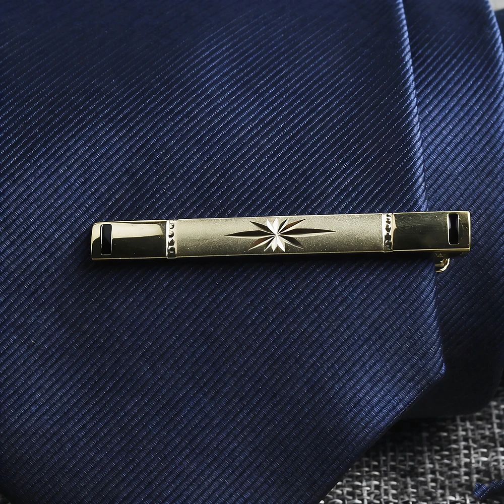 جديد الرجال 5 سنتيمتر معدن الذهب سليم التعادل بار حفل زفاف الأعمال التبعي مواد من الستانلس ستيل التعادل كليب المشبك تصميم غير منتظم #2