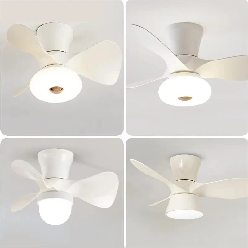 Electric Fan Integrated Ceiling Fan Light Mute Simple Two-Blade Ceiling Fan Fan Light Bedroom Living Room Restaurant Modernity