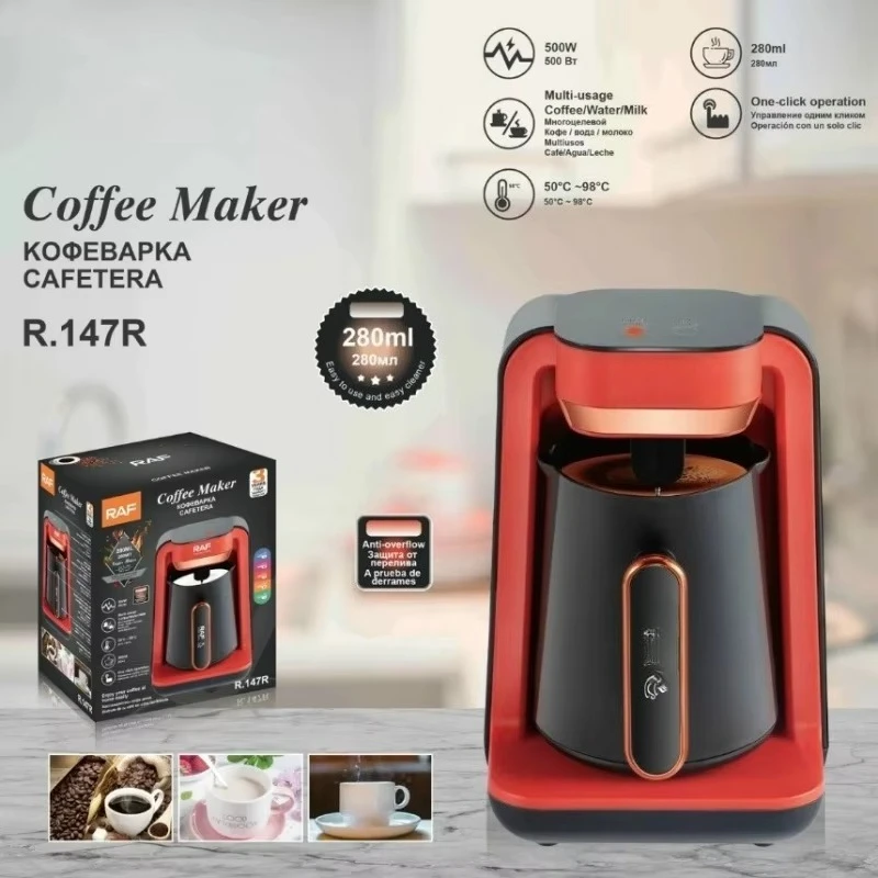 EU Plug 500W Power Portable Home Use Coffee Warmer Cup Easy-to-Operate Turkish Coffee Pot Office Coffee Machine for Brewing Tea