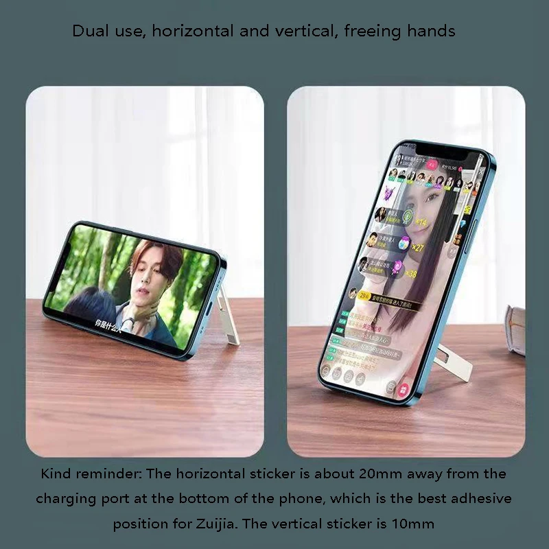 1-2Pcs Ultra-thin Minimalist Magnetic Foldable Mobile Phone Holder Bracket Metal Alloy Desktop Cell Phone Stands view 6