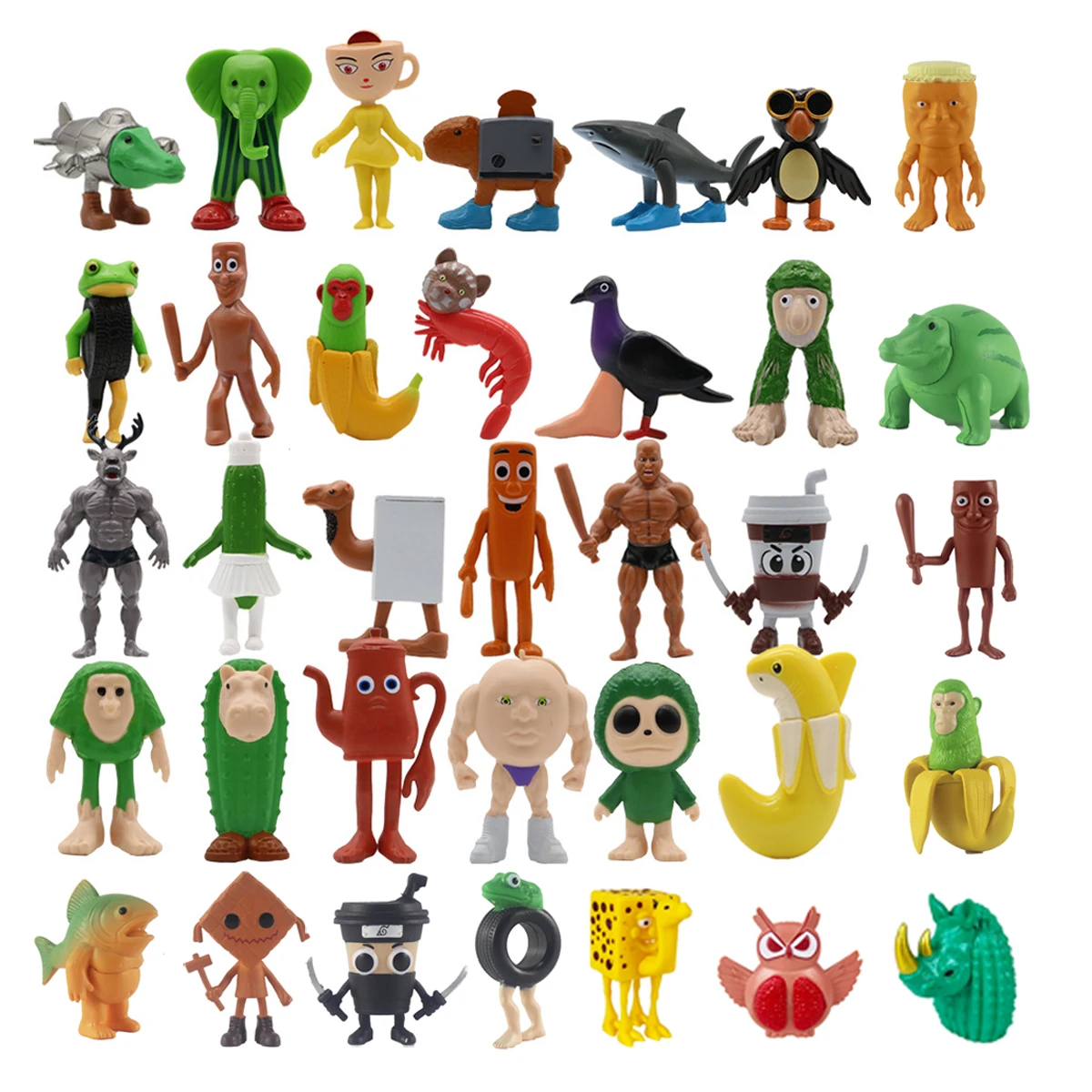 Set De 8 Figuras Italian Brainrot – Muñecos Creativos Tipo Tralalero, Inspirados En Memes Y Cultura Absurda, Para Niños Y Adultos, Decoración Y Regalo