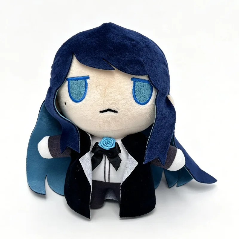 Ado Hibana Plush Doll Dark Blue Hair Chibi Cotton Toy with Blue Rose Tuxedo Soft Stuffed Figure Virtual Singer Gift J-pop Fans view 4