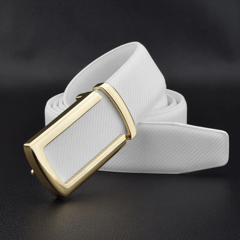 

Designer white belts men U letter slide buckle young boys casual luxury waist strap Brand high quality fashion cinto masculino