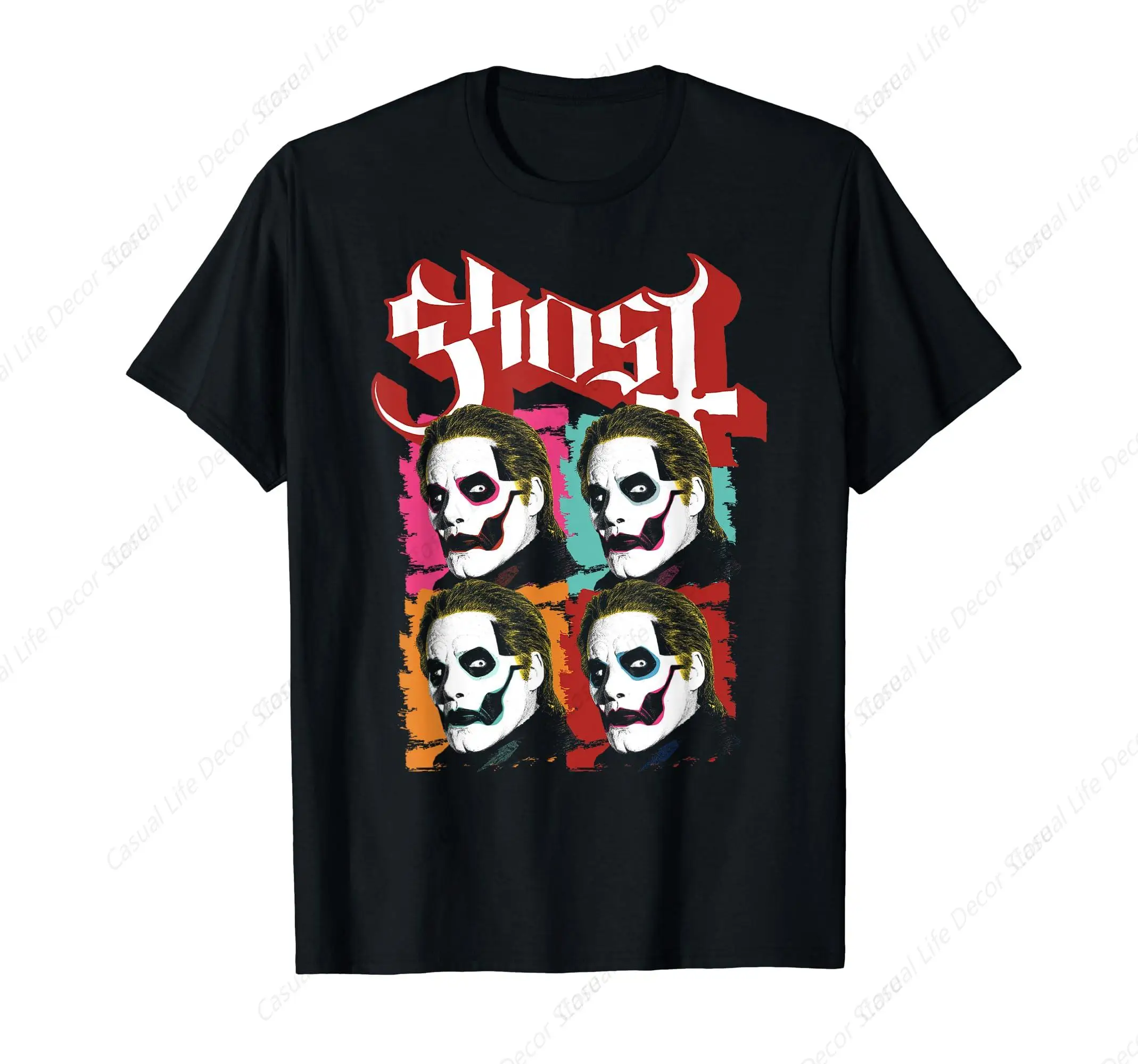 

Ghost – Pop Art men's T-shirt- Short Sleeve Crew Neck Soft Fitted Tees S - 6XL Fresh Classic Basic Tshirts