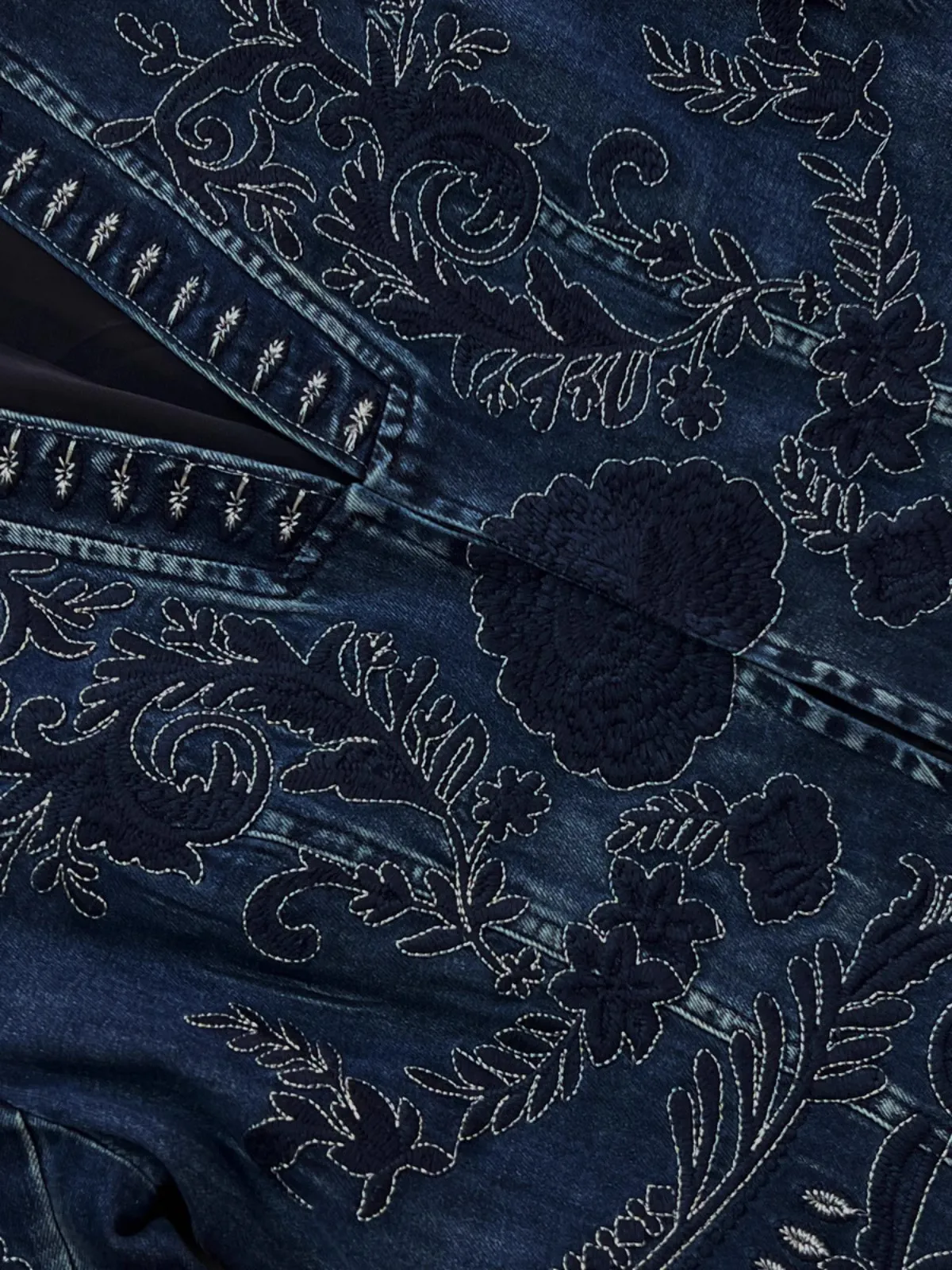 TIYIHAILEY خمر المرأة طويلة منتصف العجل الخريف الدنيم M-2XL النمط الصيني التطريز كم كامل فستان السيدات معطف