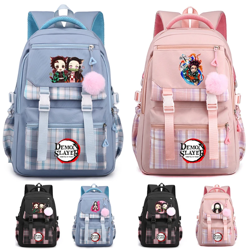 

Demon Slayer Backpack Student Back To School Knapsack Women Anime Bookbag Teen Girls Children Schoolbag Travel Rucksack Mochilas